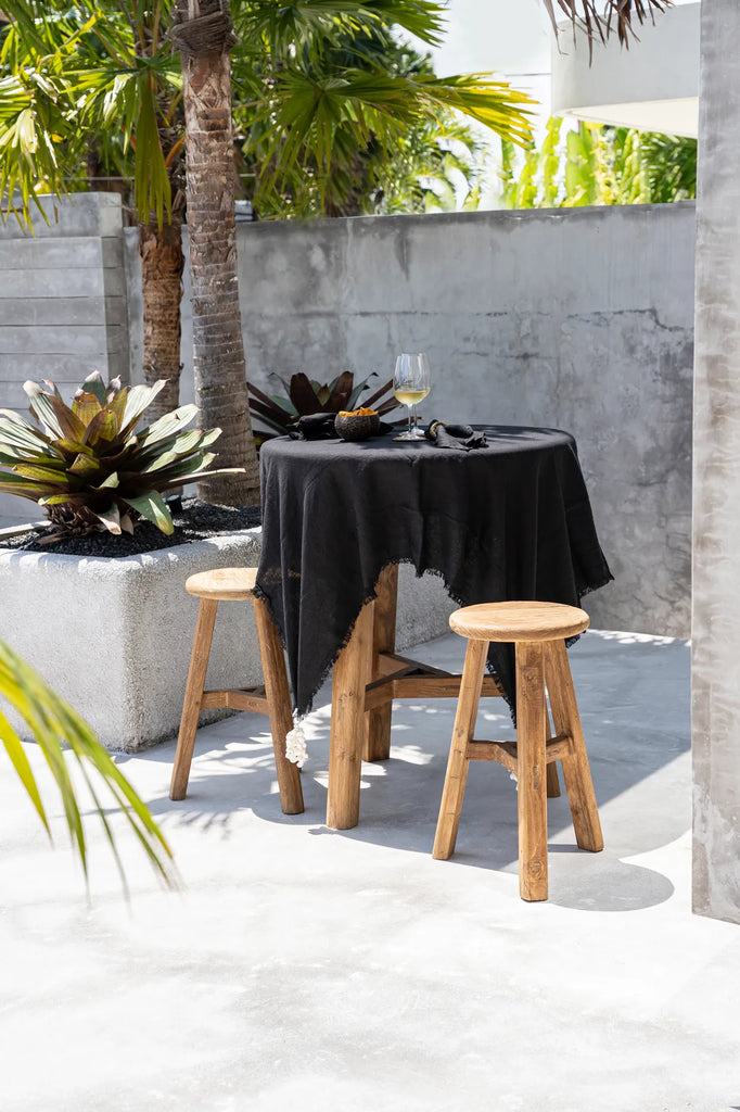 The Linen Tablecloth - Black - 150x250