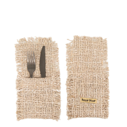 The Oh My Gee Cutlery Pouch - Beige - Set of 4