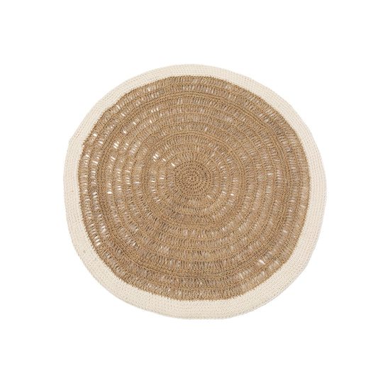 The Seagrass & Cotton Round Rug - Natural White - 100